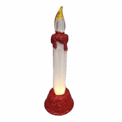 Kurt Adler Light-Up LED Glittered 6 Inch Candle - -Country Christmas Loft euisosnwnp10uiiq9tcl