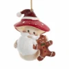 Merry Little Mushroom Santa Ornament - Gingerbread -Country Christmas Loft euq9mvmoojuj6lyr1e0e