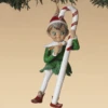 Vintage Style Elf Ornament - Candy Cane -Country Christmas Loft ezohpsridppgotsspinw