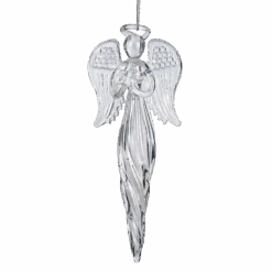 Kurt Adler Angel Finial Glass Ornament - Holding A Tree