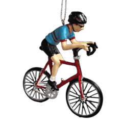 Bicycle Riding Ornament - Red Bike