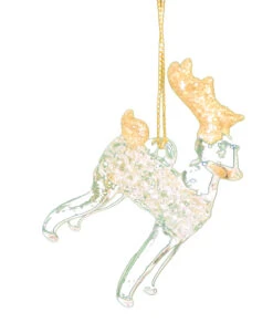Kurt Adler Spunglass Ornament - Gold Reindeer -Country Christmas Loft fm7wssmeuhcwqmv5xkde