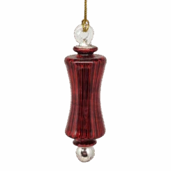 Shiny And Cute Egyptian Glass - Pinched Column - Red