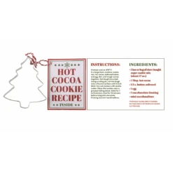 Metal Cookie Cutter With Recipe - Tree