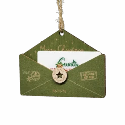 Wooden Letter To Santa Ornament - Green -Country Christmas Loft g0qvyxok6jp6dlbcmgh2