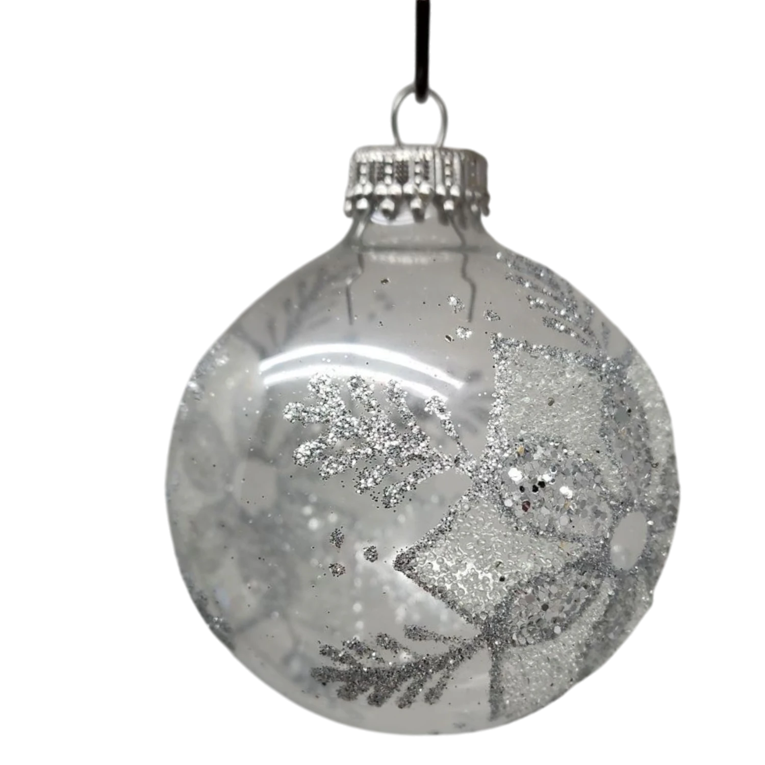 Krebs Value Glass Ornament 4 Pack - Frosted Poinsettia 4 Krebs Value Glass Ornament 4 Pack - Frosted Poinsettia - Image 2