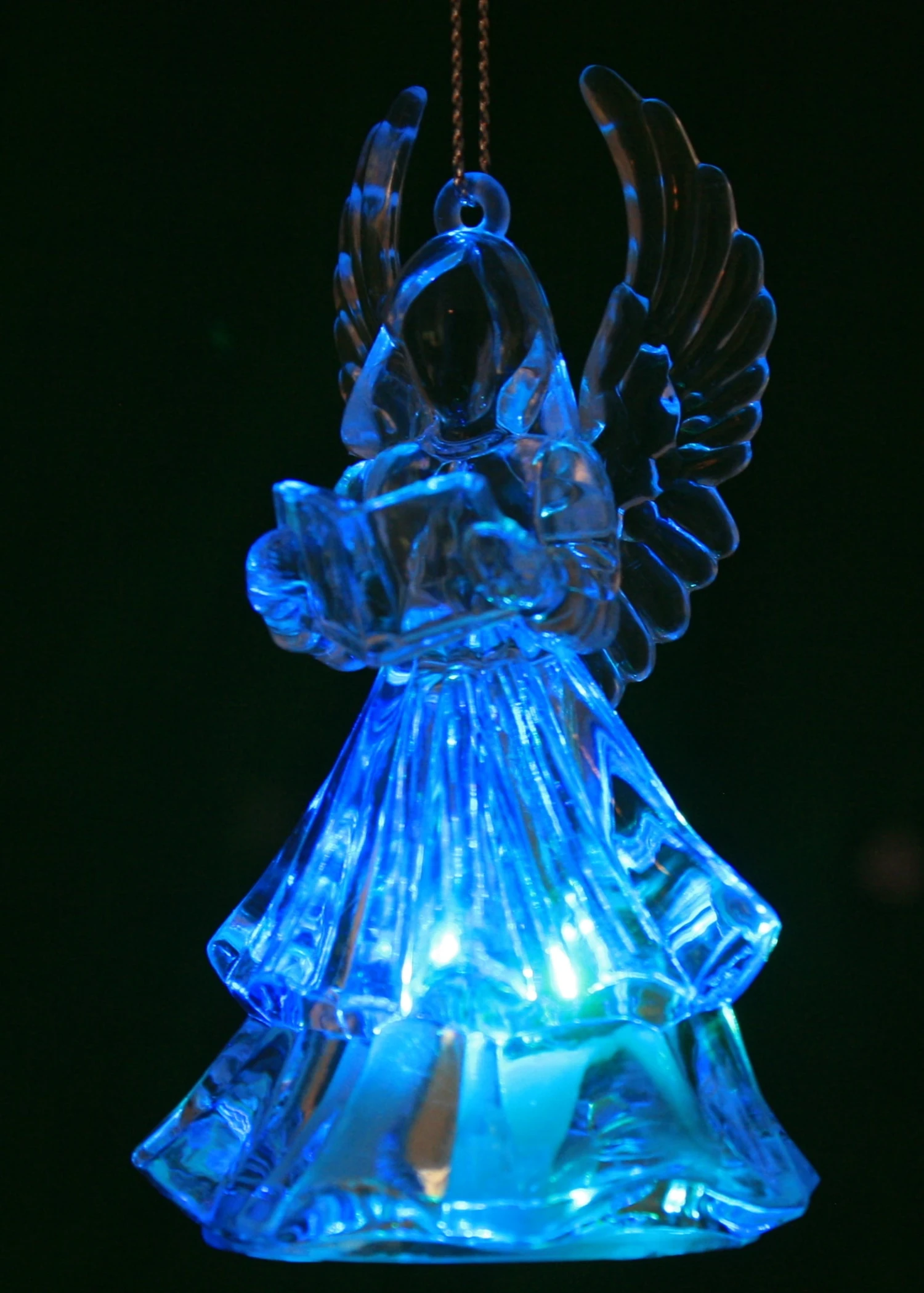 Kurt Adler Battery-Operated LED Angel Ornament - Trumpet 5 Kurt Adler Battery-Operated LED Angel Ornament - Trumpet - Image 3