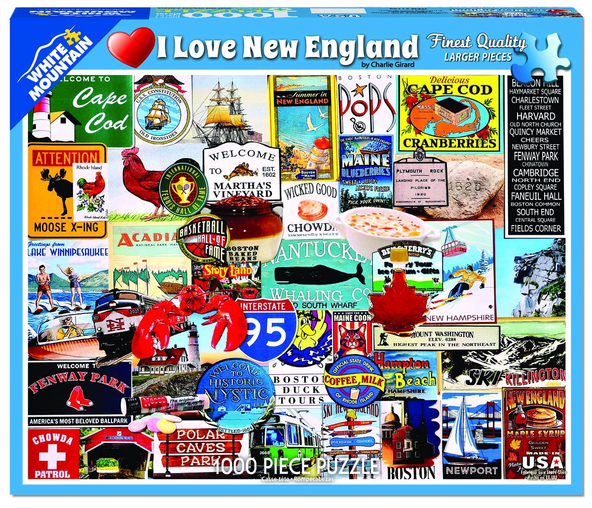 I Love New England - 1000 Piece Jigsaw Puzzle 6 I Love New England - 1000 Piece Jigsaw Puzzle - Image 4