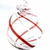 Candy Cane Stripe Blown Glass Ornament - Ball