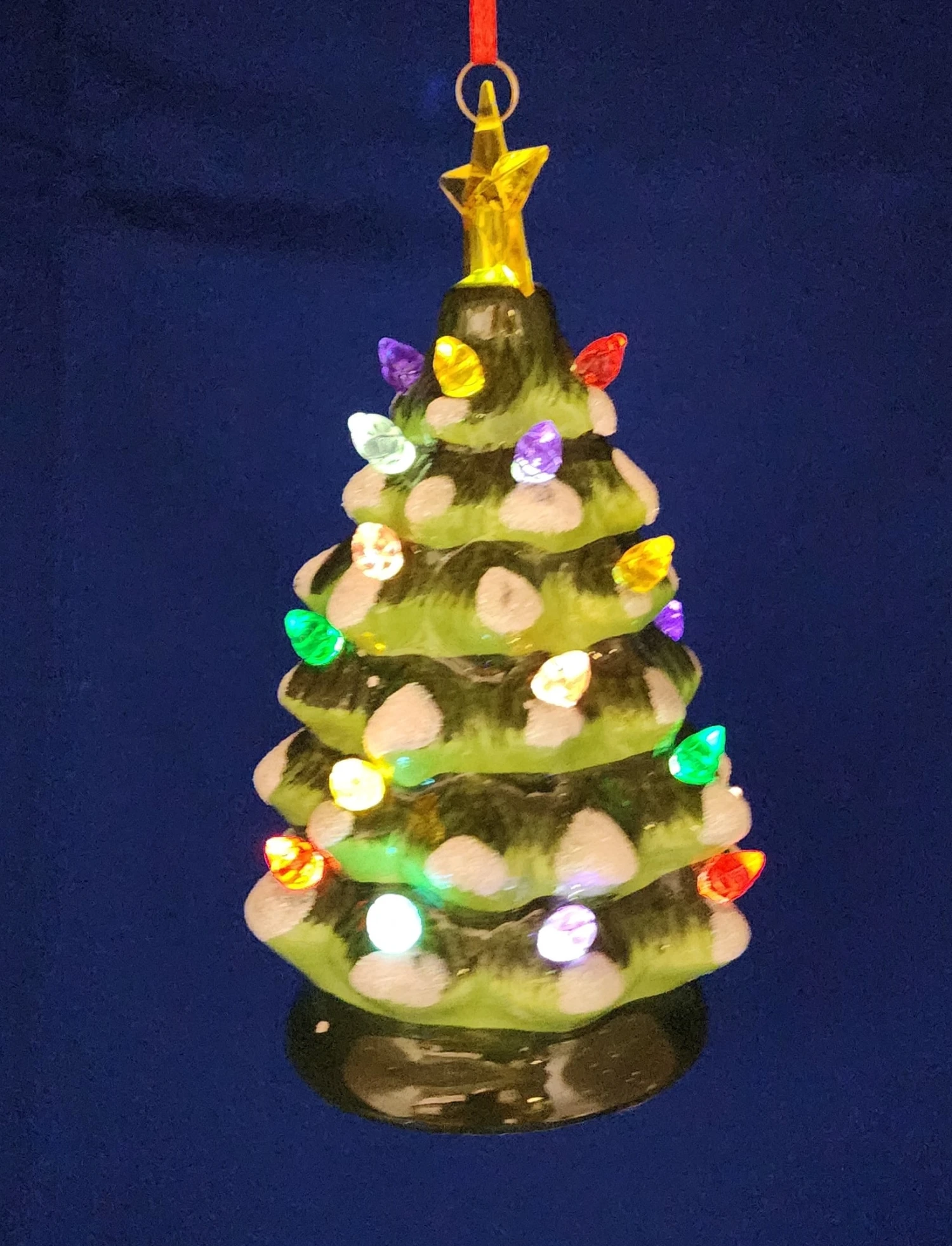 B/O Lighted Green Ceramic Tree Ornament 4 B/O Lighted Green Ceramic Tree Ornament - Image 2