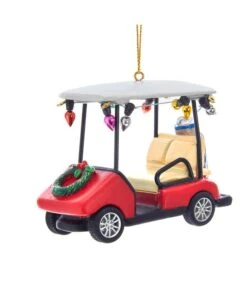 Kurt Adler Golf Cart With Wreath Ornament