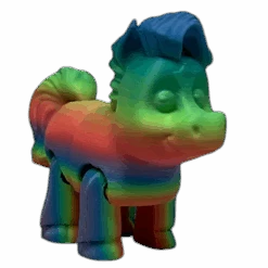 Barnyard Horse- Pastel Rainbow