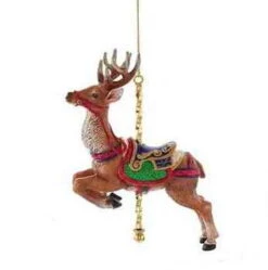 Kurt Adler Resin Carousel Assortment Ornament - Reindeer -Country Christmas Loft ghx8h93eixzr7e3enfh1