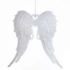 Kurt Adler White With Silver Glitter Angel Wings Acrylic Ornament - Light -Country Christmas Loft gs6q3pdlnulapmk6qawd