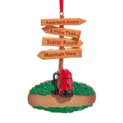 Kurt Adler Hiking Sign Ornament