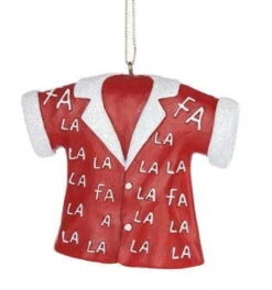 Kurt Adler Christmas Shirt Ornament - Red Fa La La La -Country Christmas Loft h8rhtbyc6zsuoprtg0vi