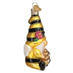 Bee Happy Gnome Glass Ornament -Country Christmas Loft hffdb1tv3e7yqrntil9r