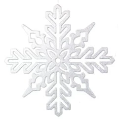 Glitter Snowflake 11 Inch Ornament - Heavy Sparkle - Die Cut