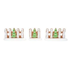 Country Christmas Loft 3 Department 56 Gingerbread Christmas Fence - 3 Piece Set