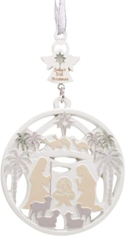 Roman Soft White Angel Nativity Ornament - Baby's First -Country Christmas Loft hs2ko6mlksrjjxpoueq8