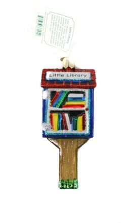 Little Library Glass Ornament