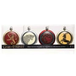 Kurt Adler Game Of Thrones Disc Ornaments - 4 Piece Box Set