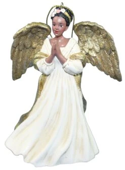 Kurt Adler Ivory And Gold African American Angel Ornament - Praying Hands -Country Christmas Loft hzo1im6hpseabezgmpno