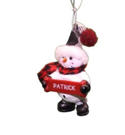Cozy Snowman Ornament (Letters G - R) - -Country Christmas Loft i5gw0ra2iwnoazloqx22