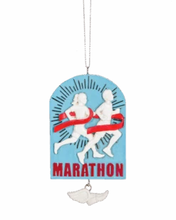 Marathon Runner With Dangle Ornament