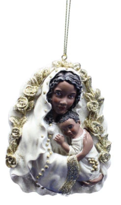 Kurt Adler African American Ivory And Gold Holy Family Ornament - -Country Christmas Loft idfo6s0z0sr68nadkvk8