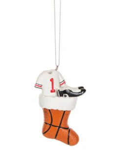 Stocking Filled With Sports Ornament - Basketball