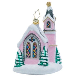 Enchanting Chapel - Glass Ornament -Country Christmas Loft ilyihpbqlveorxiiqiol