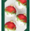 Krebs Glass Ball Ornament - Bi-Color Pine Garland - 4 Pack -Country Christmas Loft impebxv4xsfszq4mx5ki