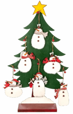 Fuzzy Snowman Ornament - -Country Christmas Loft irkseblburceei9kxx90