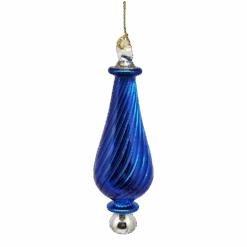 Shiny And Cute Egyptian Glass - Spiral Twist - Blue