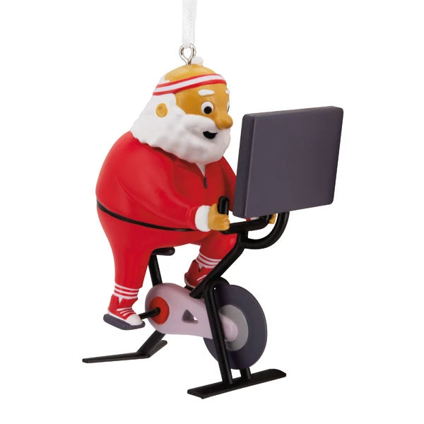 Hallmark Shoebox I Believe Cycling Santa Ornament 3 Hallmark Shoebox I Believe Cycling Santa Ornament