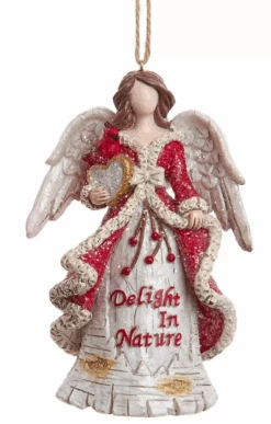 Kurt Adler Birch Berries Faceless Angel Ornament - Delight In Nature