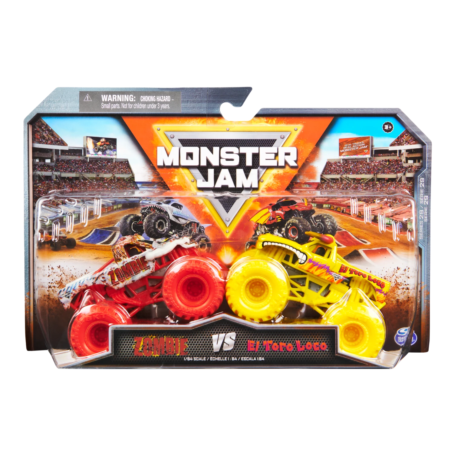 Monster Jam - 1:64 Scale Die-cast 2-Pack - Zombie VS El Toro Loco 3 Monster Jam - 1:64 Scale Die-cast 2-Pack - Zombie VS El Toro Loco