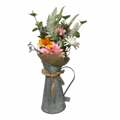 Daisy Flower In Metal Watering Can - 18" - -Country Christmas Loft jk6yzxwwrvnucvpdoycy