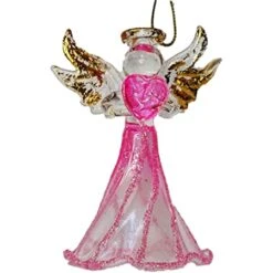Kurt Adler Crystal Birthstone Angel Ornament - October