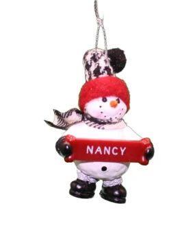 Cozy Snowman Ornament (Letters G - R) - -Country Christmas Loft jxssmthfyzlpapzmgjkt