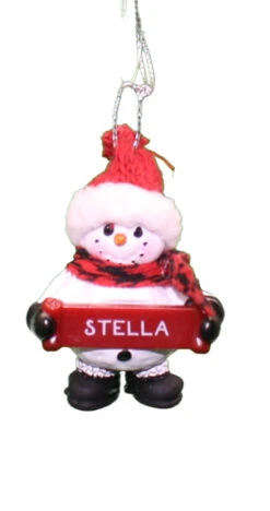 Cozy Snowman Ornament (Letters S - Z) - -Country Christmas Loft kgqi55x7owkgqsm2mkqc
