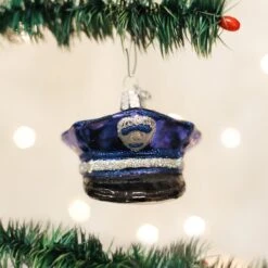 Old World Christmas Police Officer's Cap Glass Blown Ornament -Country Christmas Loft khgmhuj97j5ooe0lupbo