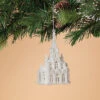 Silver Glittered Church Ornament -Country Christmas Loft ku89ijor8qzs7ajcgveg