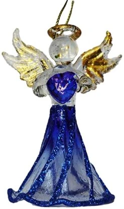 Kurt Adler Crystal Birthstone Angel Ornament - September