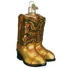 Brown Pair Of Cowboy Boots - Glass Ornament -Country Christmas Loft l67befjkchqu87seyc1m