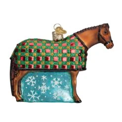 Snowflake Horse Glass Ornament -Country Christmas Loft l6mv08gqtecqoasppmki