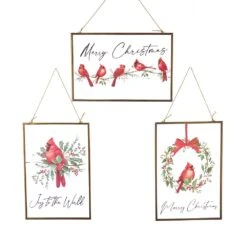 Kurt Adler Glass Plate With Cardinal Ornament -