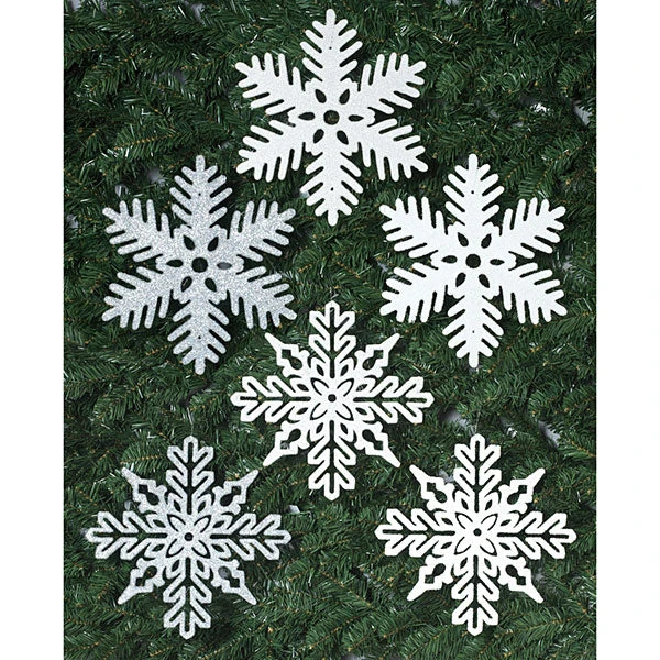 Glitter Snowflake 11 Inch Ornament - Heavy Sparkle - Die Cut 9 Glitter Snowflake 11 Inch Ornament - Heavy Sparkle - Die Cut - Image 7