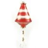 Small Glass Cone With Asfour Crystals And Gold Bands - Deep Red -Country Christmas Loft leyafnnqb71eqs908gl6